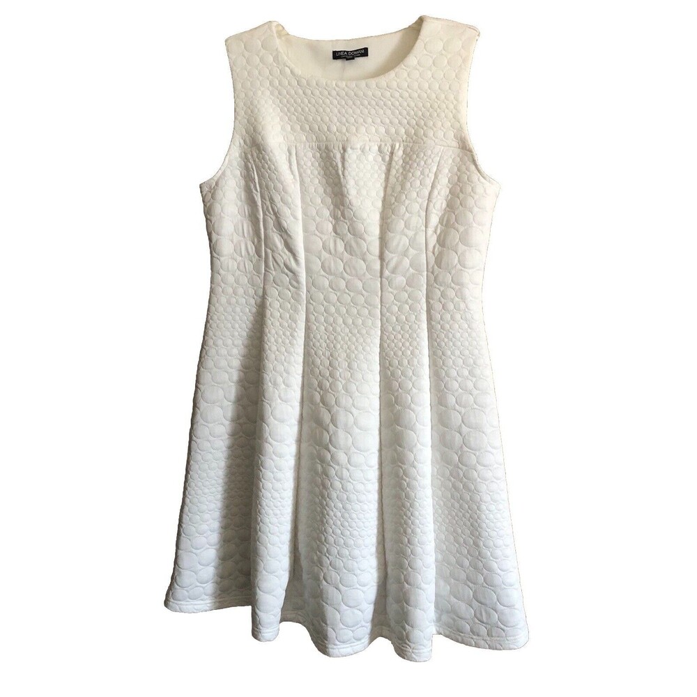 Linea Domani Limited Edition Women’s White Circle Quilt Design Dress Size 16